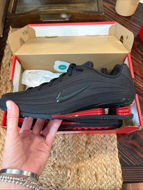 Nike Black & Red Shox Cushion Running Shoe